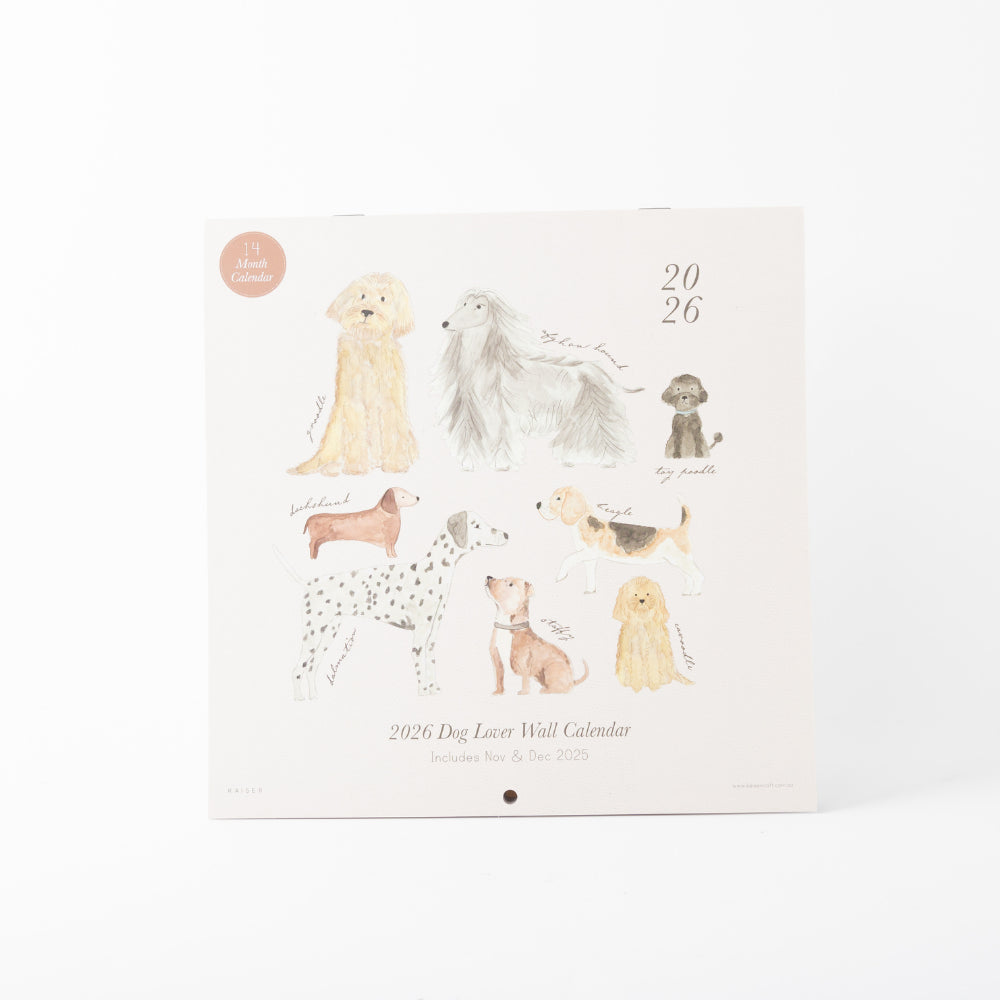 2026 A2 Wall Calendar - Dog Lover